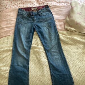 YMI from city of angels vintage bootcut jeans with Martin detailing.